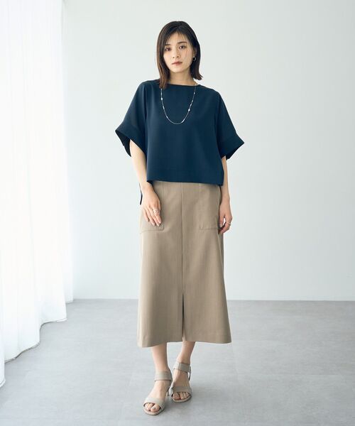 YECCA VECCA（イェッカヴェッカ）の「ドルマンブラウス（シャツ/ブラウス・レディース・ライトベージュ/サックスブルー/ネイビー・FREE）」の16枚目の写真