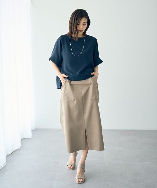 YECCA VECCA（イェッカヴェッカ）の「ドルマンブラウス（シャツ/ブラウス・レディース・ライトベージュ/サックスブルー/ネイビー・FREE）」の17枚目の写真