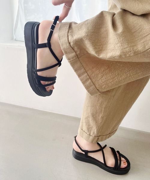 ORiental TRaffic（オリエンタルトラフィック）の「チューブストラップスポーツサンダル/55204（サンダル・レディース・ベージュ/モカ/ブラック・LL/S/M/L/3L/SS）」の10枚目の写真