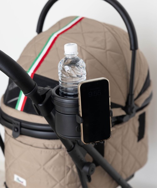 SweetMommy（スウィートマミー）の「ドリンクホルダー【ツーボトルタイプ】 [ベビーカー ペットカート]（ベビーカー/ベビーカー用品・レディース・ブラック・FREE）」の6枚目の写真