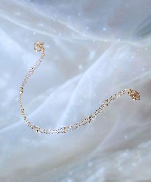JUPITER(ジュピター)の「【K10】ゴールドビーズチェーンブレスレット<動画あり>(ブレスレット・レディース・ゴールド・FREE)」の8枚目の写真