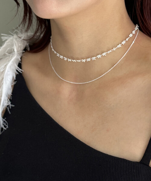 Thevon（ゼボン）の「【heilly/ヘイリー】コツブチェーンSETネックレス（ネックレス・レディース・シルバー/ゴールド/ライトグレー・FREE）」の9枚目の写真