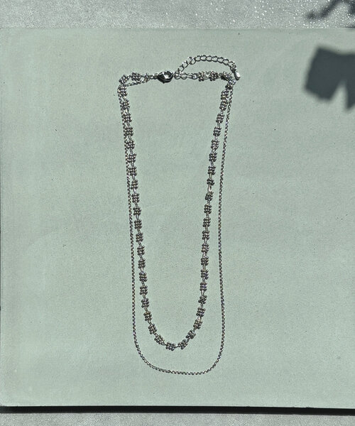 Thevon（ゼボン）の「【heilly/ヘイリー】コツブチェーンSETネックレス（ネックレス・レディース・シルバー/ゴールド/ライトグレー・FREE）」の7枚目の写真