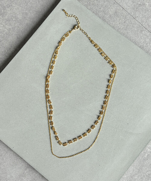 Thevon（ゼボン）の「【heilly/ヘイリー】コツブチェーンSETネックレス（ネックレス・レディース・シルバー/ゴールド/ライトグレー・FREE）」の14枚目の写真