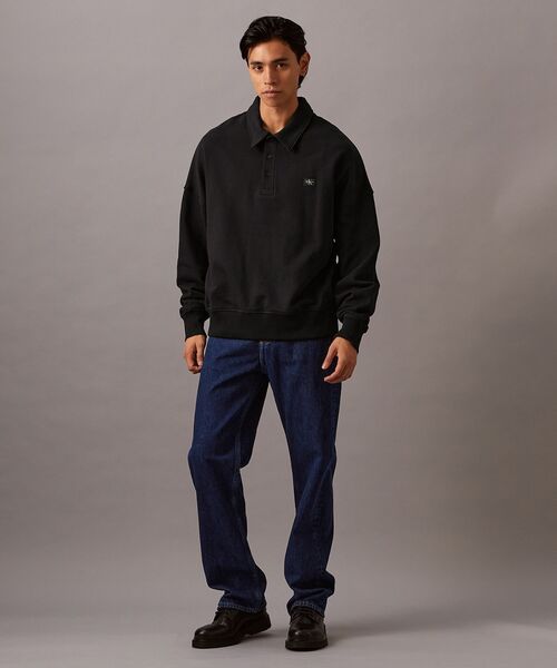 Calvin Klein(カルバン・クライン)の「リラックスラグビー スウェットシャツ(スウェット・メンズ・ライトベージュ/ブラック・S/M/L/XL)」の4枚目の写真