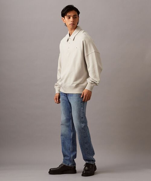Calvin Klein(カルバン・クライン)の「リラックスラグビー スウェットシャツ(スウェット・メンズ・ライトベージュ/ブラック・S/M/L/XL)」の7枚目の写真