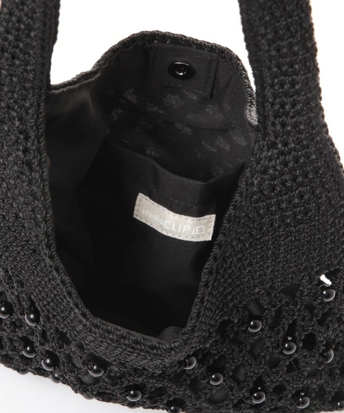 studio CLIP（スタディオクリップ）の「マクラメビーズトートバッグ（トートバッグ・レディース・ブルー/ブラック/ベージュ・FREE）」の11枚目の写真