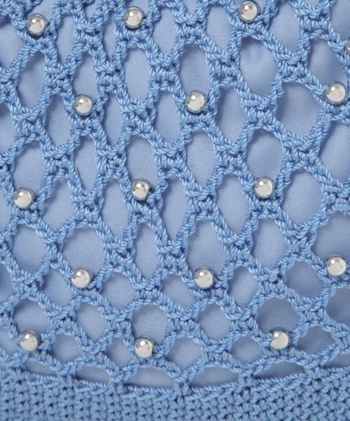 studio CLIP（スタディオクリップ）の「マクラメビーズトートバッグ（トートバッグ・レディース・ブルー/ブラック/ベージュ・FREE）」の14枚目の写真