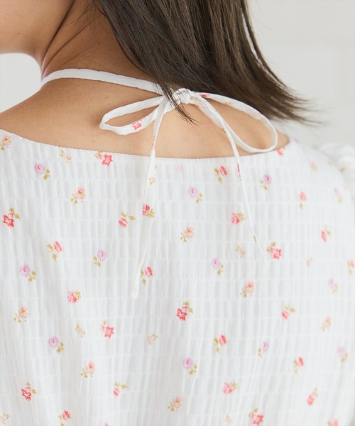 フラワープリントバルーンスリーブワンピース（ワンピース