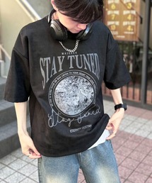 link lot（リンクロット）の「フェイクスエードプリントBIGT ビッグロゴ  男女兼用 ストレッチ素材（Tシャツ/カットソー）」