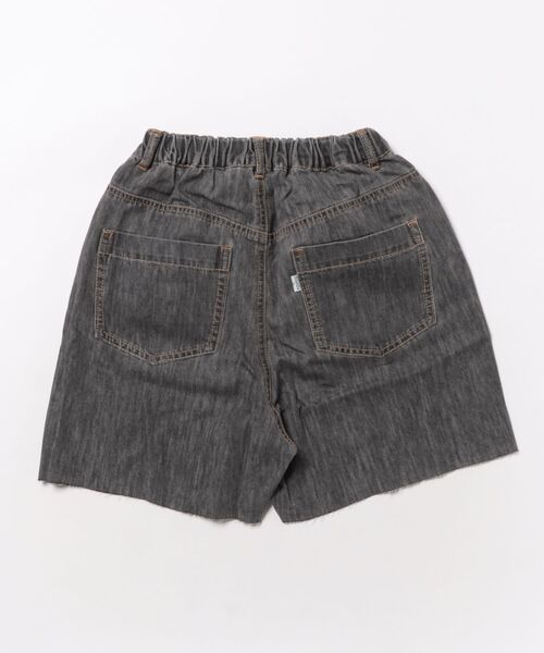 Ocean&Ground(オーシャン&グラウンド)の「ダメージデニムショーツ(デニムパンツ・キッズ・ダークインディゴブルー/ブラック・80/90/100/110/120/130/140)」の3枚目の写真