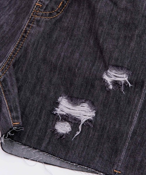 Ocean&Ground(オーシャン&グラウンド)の「ダメージデニムショーツ(デニムパンツ・キッズ・ダークインディゴブルー/ブラック・80/90/100/110/120/130/140)」の11枚目の写真