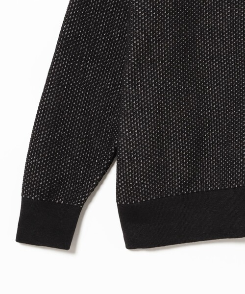 B:MING by BEAMS（ビーミングバイビームス）の「12ゲージ ダブルフェイス メッシュ カーディガン（ユニセックス）（カーディガン/ボレロ・メンズ・ブラウン系その他5/ブラック・M/S/XL/L）」の4枚目の写真