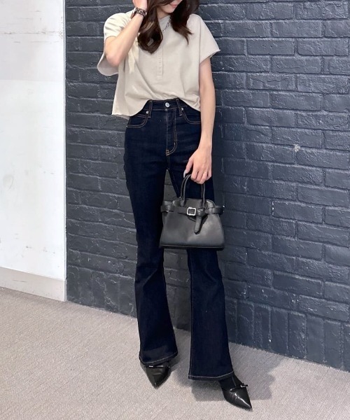 AZUL by moussy(アズールバイマウジー)の「【累計25,000本突破!】【サイズ,身長別画像あり】AZUL DENIM フレアデニム(デニムパンツ・レディース・ライトブルー/ライトブラック/ブルー/ブラック/ワンウォッシュ・X-SMALL/SMALL/MEDIUM/LARGE)」の19枚目の写真