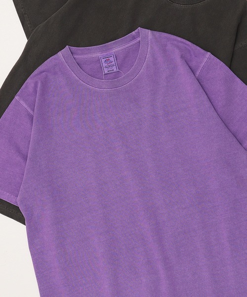 JEMORGAN(ジェーイーモーガン)の「【JEMORGAN / ジェーイーモーガン】ピグメントクルーネック半袖Tシャツ/オーバーダイ加工/ユニセックス(Tシャツ/カットソー・メンズ・ブラック/サックスブルー/オフホワイト/グリーン/パープル/オレンジ/オリーブ/イエロー/ダークブルー/レッド/ブラウン・M/L/XL/S)」の8枚目の写真
