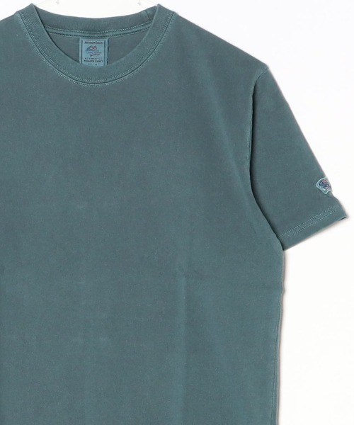 JEMORGAN(ジェーイーモーガン)の「【JEMORGAN / ジェーイーモーガン】ピグメントクルーネック半袖Tシャツ/オーバーダイ加工/ユニセックス(Tシャツ/カットソー・メンズ・ブラック/サックスブルー/オフホワイト/グリーン/パープル/オレンジ/オリーブ/イエロー/ダークブルー/レッド/ブラウン・M/L/XL/S)」の7枚目の写真