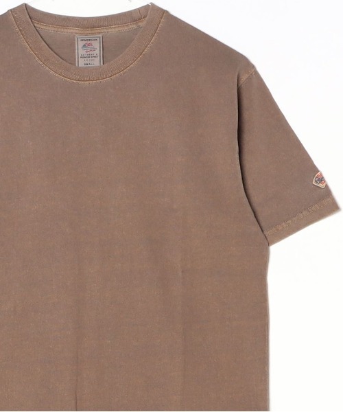 JEMORGAN(ジェーイーモーガン)の「【JEMORGAN / ジェーイーモーガン】ピグメントクルーネック半袖Tシャツ/オーバーダイ加工/ユニセックス(Tシャツ/カットソー・メンズ・ブラック/サックスブルー/オフホワイト/グリーン/パープル/オレンジ/オリーブ/イエロー/ダークブルー/レッド/ブラウン・M/L/XL/S)」の3枚目の写真