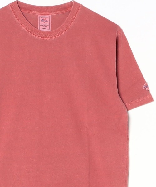 JEMORGAN(ジェーイーモーガン)の「【JEMORGAN / ジェーイーモーガン】ピグメントクルーネック半袖Tシャツ/オーバーダイ加工/ユニセックス(Tシャツ/カットソー・メンズ・ブラック/サックスブルー/オフホワイト/グリーン/パープル/オレンジ/オリーブ/イエロー/ダークブルー/レッド/ブラウン・M/L/XL/S)」の10枚目の写真