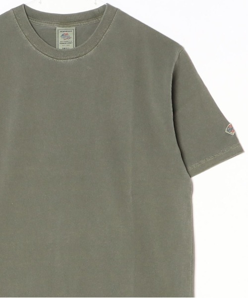 JEMORGAN(ジェーイーモーガン)の「【JEMORGAN / ジェーイーモーガン】ピグメントクルーネック半袖Tシャツ/オーバーダイ加工/ユニセックス(Tシャツ/カットソー・メンズ・ブラック/サックスブルー/オフホワイト/グリーン/パープル/オレンジ/オリーブ/イエロー/ダークブルー/レッド/ブラウン・M/L/XL/S)」の4枚目の写真
