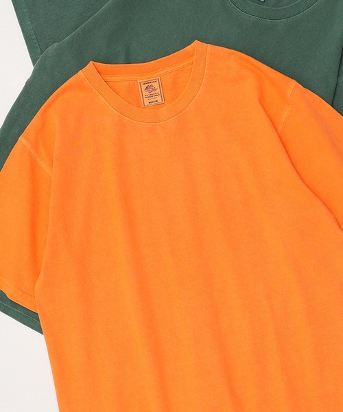 JEMORGAN(ジェーイーモーガン)の「【JEMORGAN / ジェーイーモーガン】ピグメントクルーネック半袖Tシャツ/オーバーダイ加工/ユニセックス(Tシャツ/カットソー・メンズ・ブラック/サックスブルー/オフホワイト/グリーン/パープル/オレンジ/オリーブ/イエロー/ダークブルー/レッド/ブラウン・M/L/XL/S)」の11枚目の写真