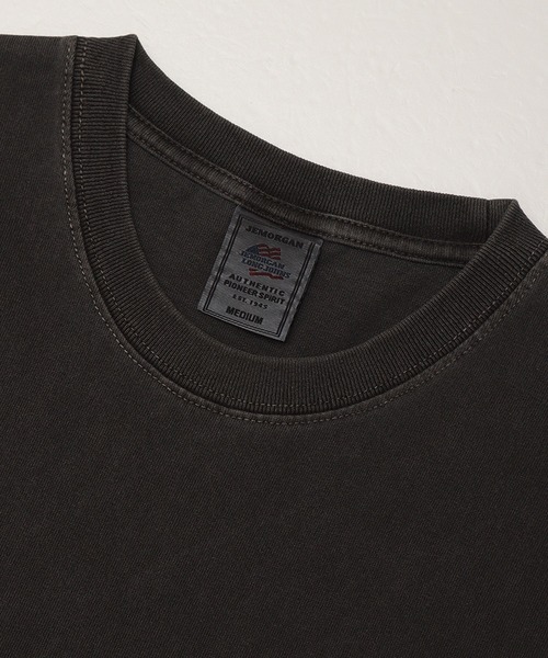 JEMORGAN(ジェーイーモーガン)の「【JEMORGAN / ジェーイーモーガン】ピグメントクルーネック半袖Tシャツ/オーバーダイ加工/ユニセックス(Tシャツ/カットソー・メンズ・ブラック/サックスブルー/オフホワイト/グリーン/パープル/オレンジ/オリーブ/イエロー/ダークブルー/レッド/ブラウン・M/L/XL/S)」の14枚目の写真