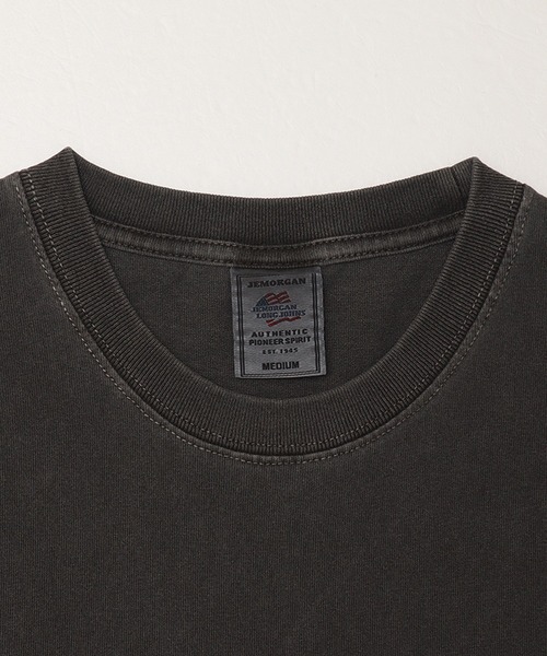 JEMORGAN(ジェーイーモーガン)の「【JEMORGAN / ジェーイーモーガン】ピグメントクルーネック半袖Tシャツ/オーバーダイ加工/ユニセックス(Tシャツ/カットソー・メンズ・ブラック/サックスブルー/オフホワイト/グリーン/パープル/オレンジ/オリーブ/イエロー/ダークブルー/レッド/ブラウン・M/L/XL/S)」の16枚目の写真