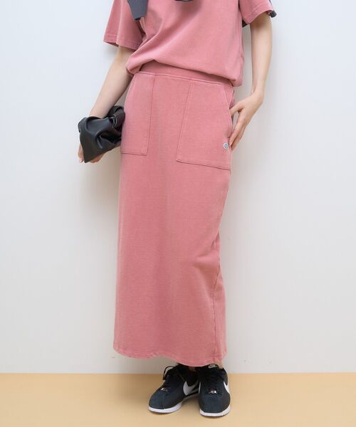 DISCUS（ディスカス）の「Discus 加工裏毛ナロースカート（スカート・レディース・アイボリー/その他6/チャコールグレー/ブルー/ピンク・L/M）」の4枚目の写真