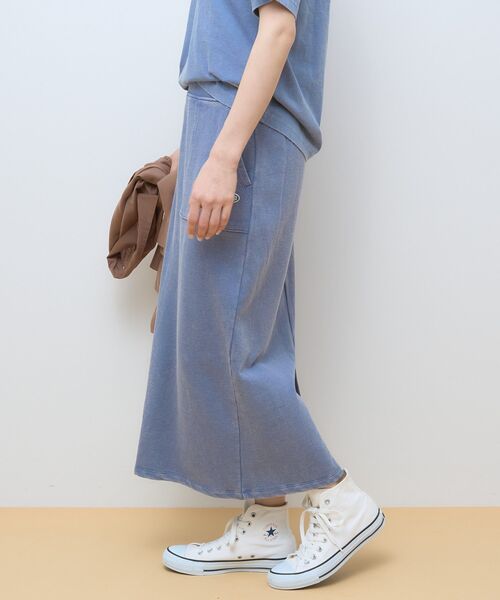 DISCUS（ディスカス）の「Discus 加工裏毛ナロースカート（スカート・レディース・アイボリー/その他6/チャコールグレー/ブルー/ピンク・L/M）」の7枚目の写真