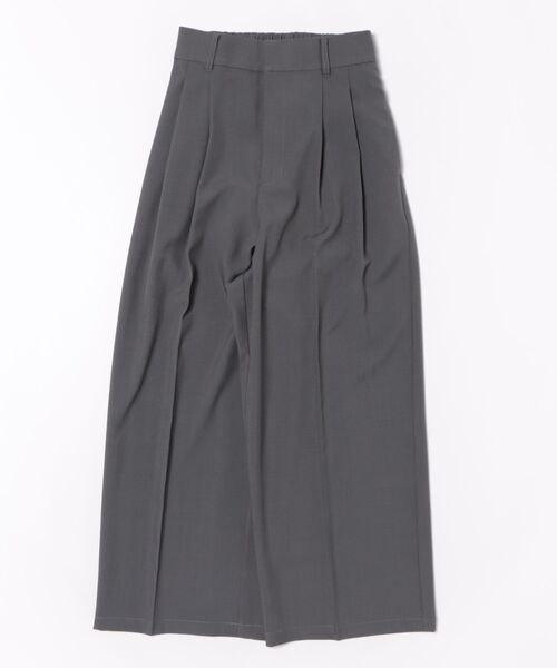 12Twelve Agenda（トゥエルブ　アジェンダ）の「ドライタッチ2タックワイドパンツ（その他パンツ・レディース・チャコールグレー/アイボリー・S/M）」の2枚目の写真