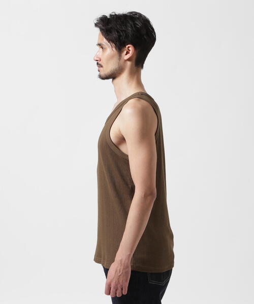 AVIREX（アヴィレックス）の「RANDOM RIB TANK TOP / ランダムリブ タンクトップ / AVIREX / アヴィレックス（タンクトップ・メンズ・ホワイト/ブラック/オリーブ系・M/L/XL）」の9枚目の写真