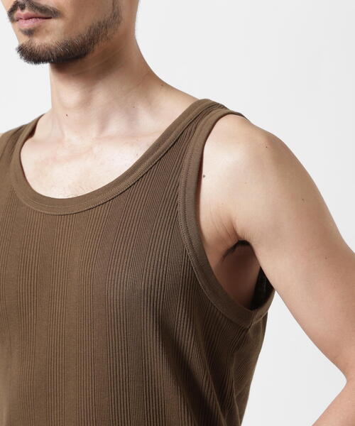 AVIREX（アヴィレックス）の「RANDOM RIB TANK TOP / ランダムリブ タンクトップ / AVIREX / アヴィレックス（タンクトップ・メンズ・ホワイト/ブラック/オリーブ系・M/L/XL）」の12枚目の写真