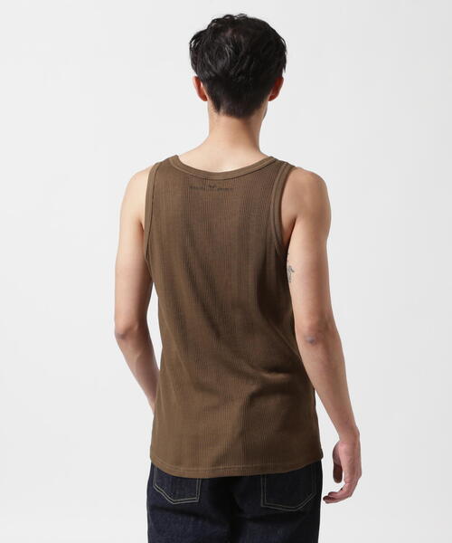 AVIREX（アヴィレックス）の「RANDOM RIB TANK TOP / ランダムリブ タンクトップ / AVIREX / アヴィレックス（タンクトップ・メンズ・ホワイト/ブラック/オリーブ系・M/L/XL）」の6枚目の写真