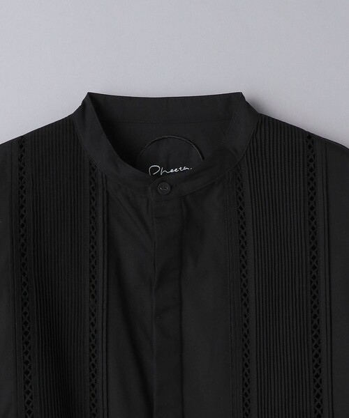 【pheeta】Trinity ブラウス(黒) セール】【別注】＜Pheeta＞Trinity シャツ MENS/013-UAMens4
