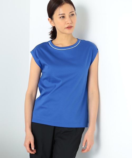 GALLORIA(ギャローリア)の「【キレメクシリーズ】衿ラメプルオーバー(Tシャツ/カットソー・レディース・ブラック/ロイヤルブルー/オフホワイト・LL/S/M/L)」の3枚目の写真