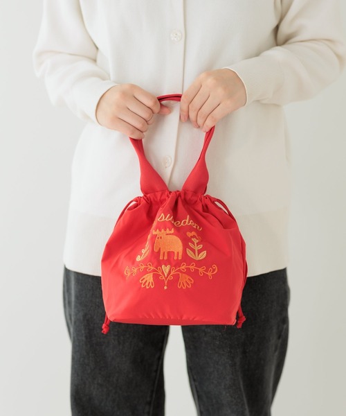 moz(モズ)の「moz モズ 刺繍トート M(トートバッグ・レディース・ネイビー/レッド/ブラック・FREE)」の3枚目の写真