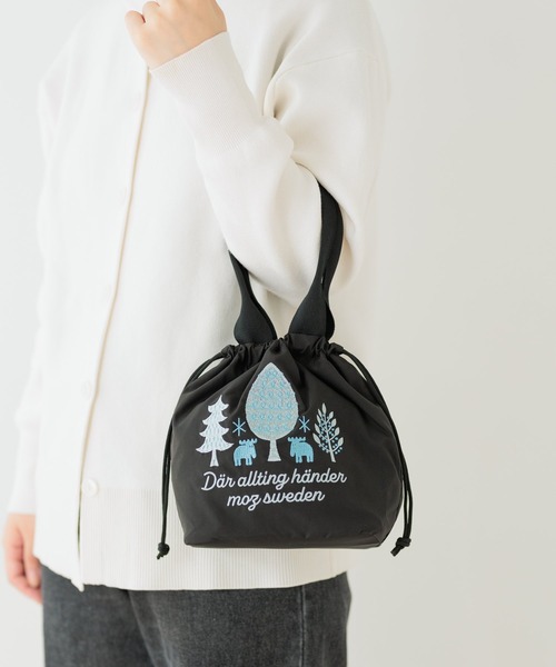 moz(モズ)の「moz モズ 刺繍トート M(トートバッグ・レディース・ネイビー/レッド/ブラック・FREE)」の1枚目の写真
