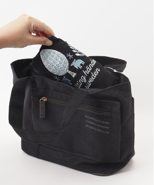 moz(モズ)の「moz モズ 刺繍トート M(トートバッグ・レディース・ネイビー/レッド/ブラック・FREE)」の12枚目の写真