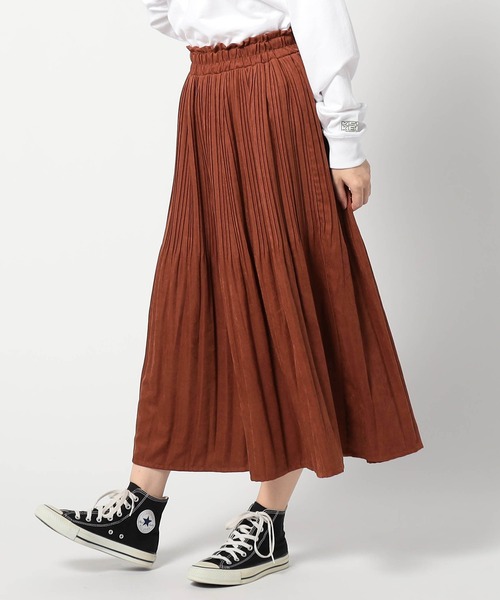 Grand PARK（グランドパーク）の「ミジンコール プリーツスカート（スカート・レディース・グレー/ブラック/カーキ/マスタード/レンガ・FREE）」の5枚目の写真