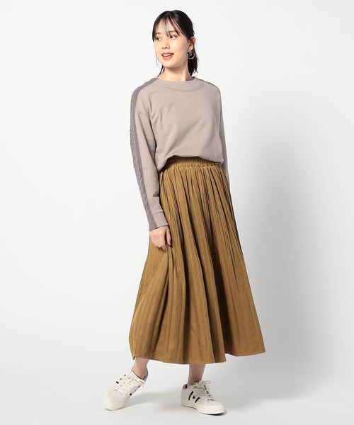 Grand PARK（グランドパーク）の「ミジンコール プリーツスカート（スカート・レディース・グレー/ブラック/カーキ/マスタード/レンガ・FREE）」の8枚目の写真
