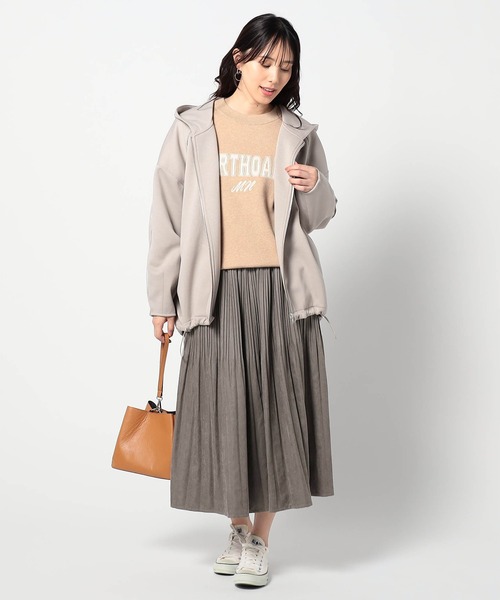 【新品タグ付】Mademoiselle NONNON パパス　プリーツスカート Mademoiselle NON NON ビエラ起毛シャーリング ビッグチェック