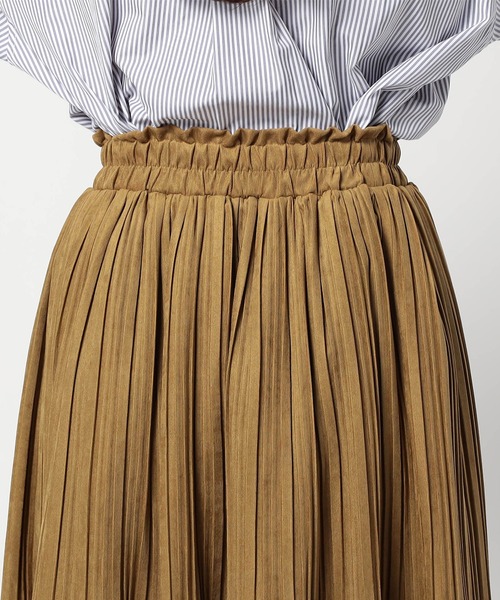 Grand PARK（グランドパーク）の「ミジンコール プリーツスカート（スカート・レディース・グレー/ブラック/カーキ/マスタード/レンガ・FREE）」の16枚目の写真