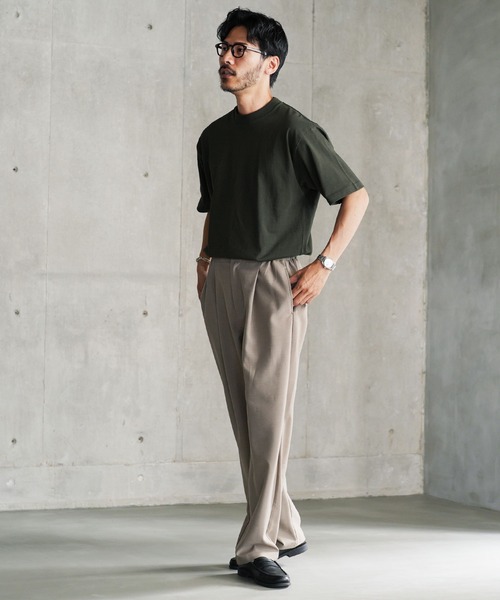 jiggys shop(ジギーズショップ)の「タックインスタイル テーパードシルエット ドライタッチ クルーネック 半袖Tシャツ カットソー(Tシャツ/カットソー・メンズ・ブルー/ライトピンク/ブラック/ライトブルー/ホワイト・MEDIUM/LARGE/X-LARGE)」の6枚目の写真