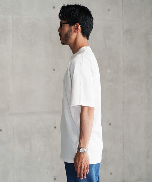 jiggys shop(ジギーズショップ)の「タックインスタイル テーパードシルエット ドライタッチ クルーネック 半袖Tシャツ カットソー(Tシャツ/カットソー・メンズ・ブルー/ライトピンク/ブラック/ライトブルー/ホワイト・MEDIUM/LARGE/X-LARGE)」の17枚目の写真