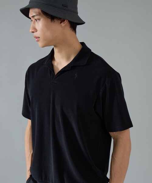 JUN&ROPE'(ジュンアンドロペ)の「【NOIR】マイクロパイル半袖スキッパーシャツ(Tシャツ/カットソー・メンズ・チャコールグレー/ブラック/ホワイト・L/M/XL)」の5枚目の写真
