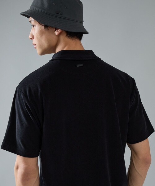 JUN&ROPE'(ジュンアンドロペ)の「【NOIR】マイクロパイル半袖スキッパーシャツ(Tシャツ/カットソー・メンズ・チャコールグレー/ブラック/ホワイト・L/M/XL)」の6枚目の写真