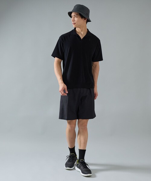 JUN&ROPE'(ジュンアンドロペ)の「【NOIR】マイクロパイル半袖スキッパーシャツ(Tシャツ/カットソー・メンズ・チャコールグレー/ブラック/ホワイト・L/M/XL)」の7枚目の写真