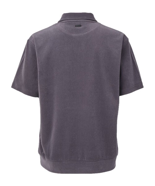 JUN&ROPE'(ジュンアンドロペ)の「【NOIR】マイクロパイル半袖スキッパーシャツ(Tシャツ/カットソー・メンズ・チャコールグレー/ブラック/ホワイト・L/M/XL)」の21枚目の写真
