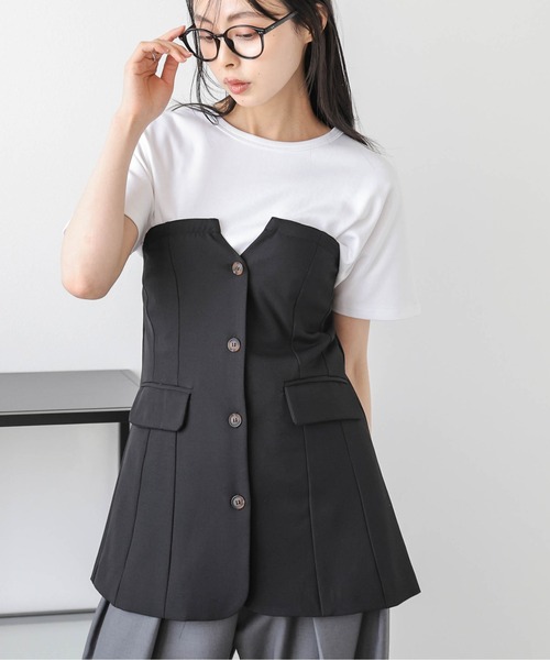 La-gemme(ラジェム)の「【日本製】ラウンドヘムカットソー(Tシャツ/カットソー・レディース・ホワイト/ベージュ/オートミール/グレー/ブラック・M/L)」の8枚目の写真