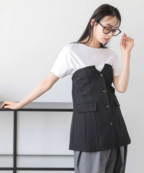 La-gemme(ラジェム)の「【日本製】ラウンドヘムカットソー(Tシャツ/カットソー・レディース・ホワイト/ベージュ/オートミール/グレー/ブラック・M/L)」の9枚目の写真