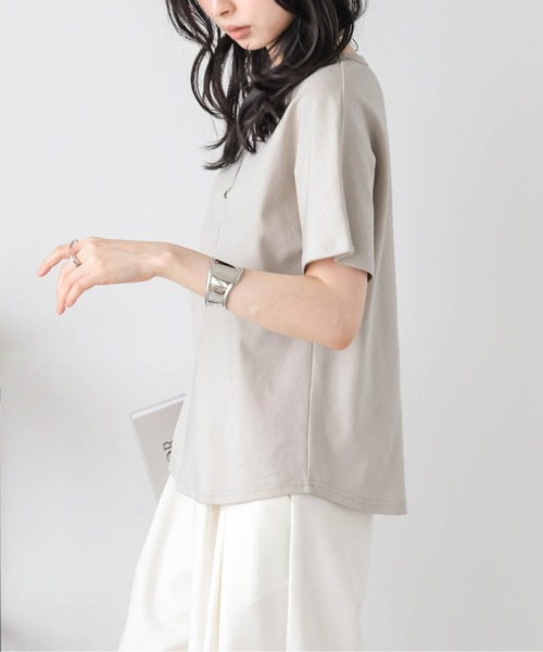 tシャツ ラウンドヘムカットソープルオーバー レディース 楽天市場】ゆったり Tシャツ ビッグTシャツ レディース ラウンド